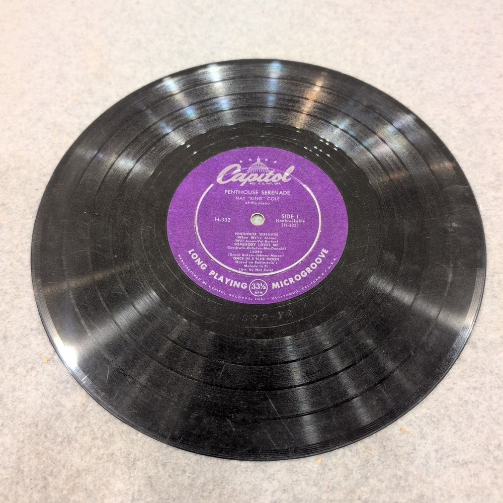 Nat King Cole Penthouse Serenade 10in Vinyl LP Capitol Records H-332 Piano Solo - Picture 3 of 4